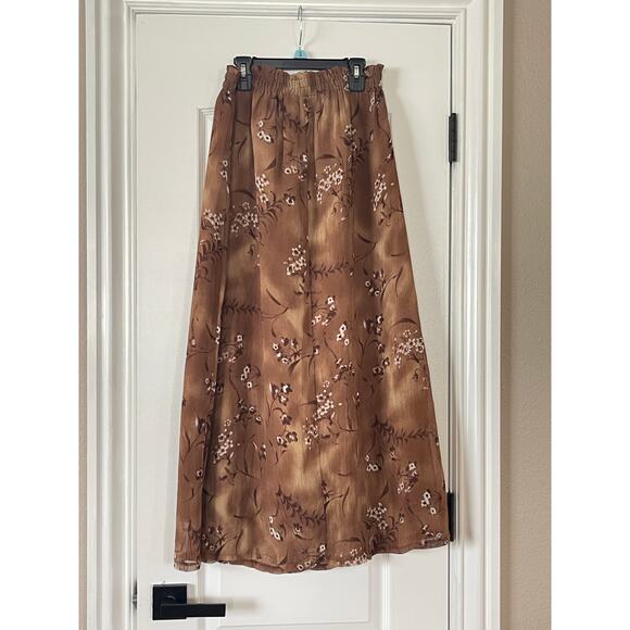 Brown Maxi Slip in Skirt Large - Picture 5 of 6
